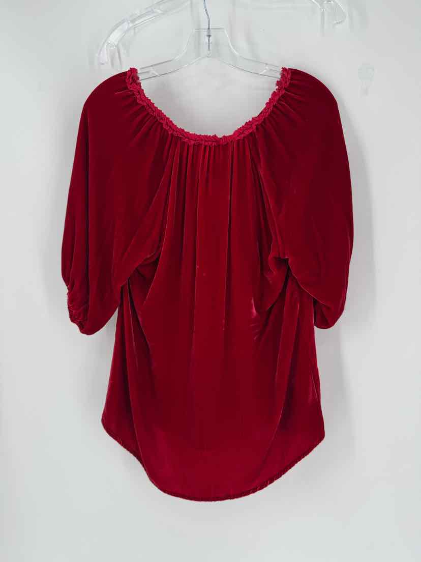 Size M sundance Burgundy Velour Shirt