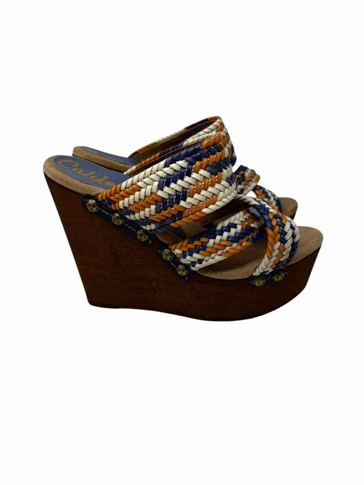 Shoe Size 8 Blue Leather Sandals