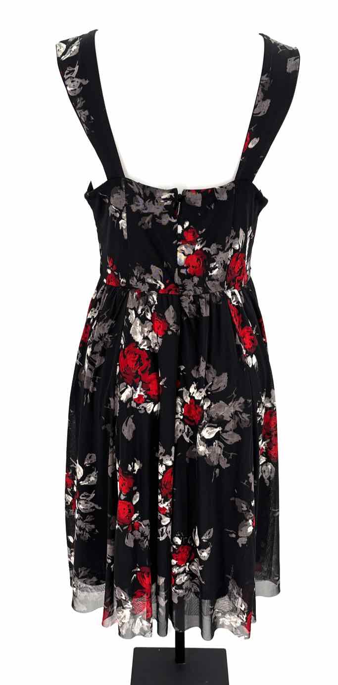 Size 14 Torrid Black Print Dress