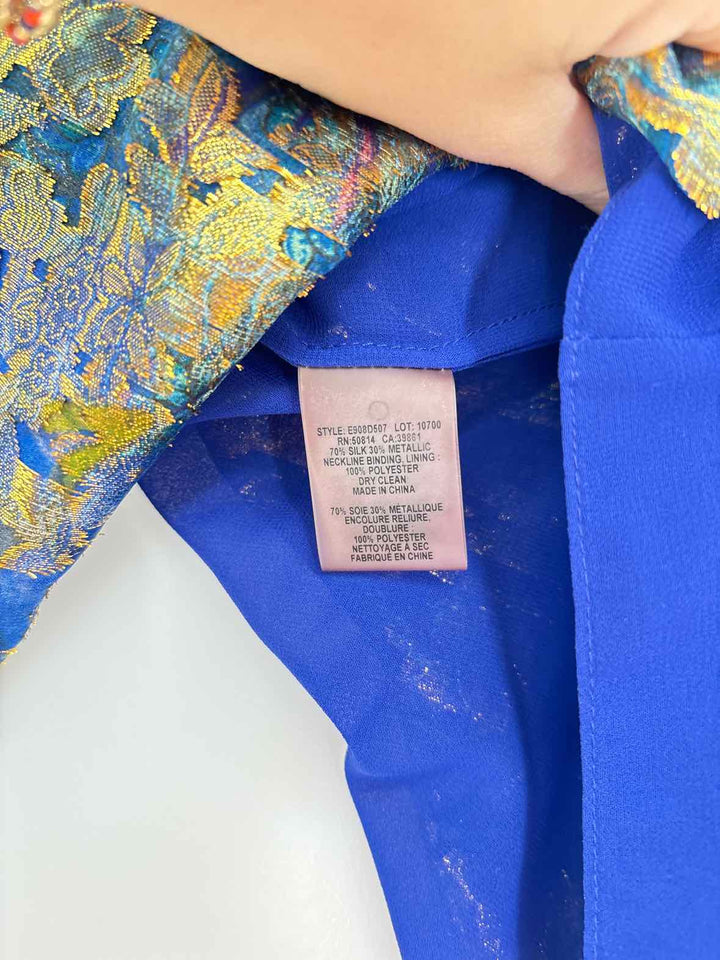 Size M ELIE TAHARI Blue Print Shirt