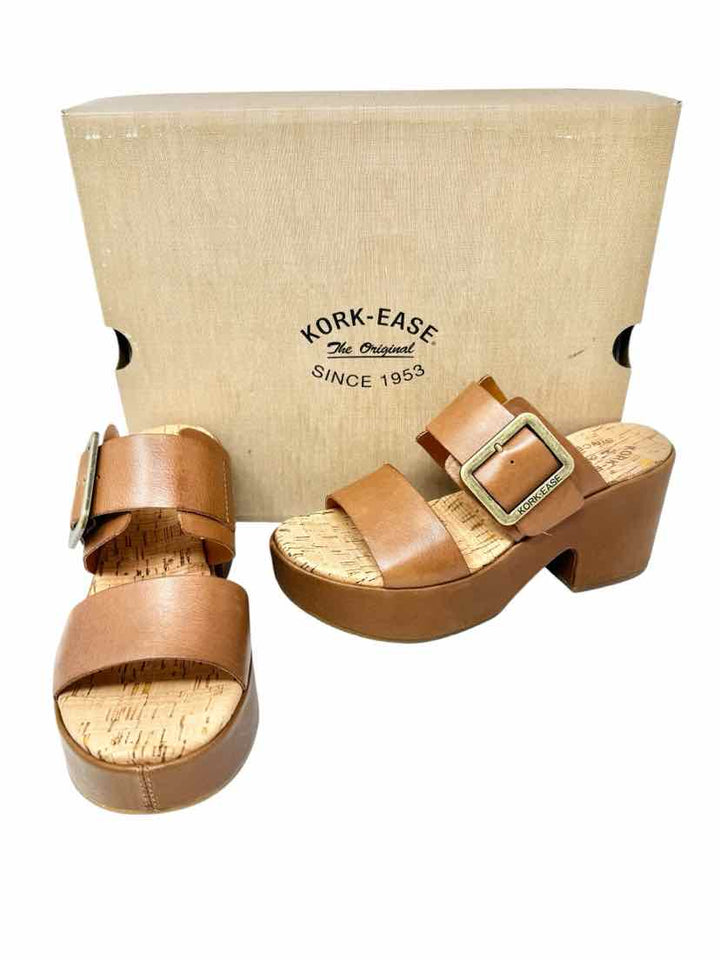 Shoe Size 7 KORK EASE Brown Leather Sandals
