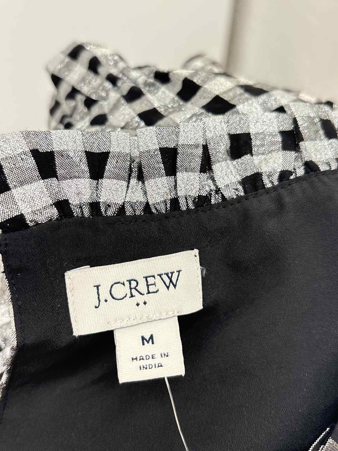 Size M J Crew Black Print Shirt