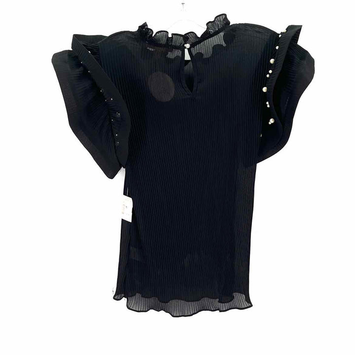 Size M Black Beaded Shirt