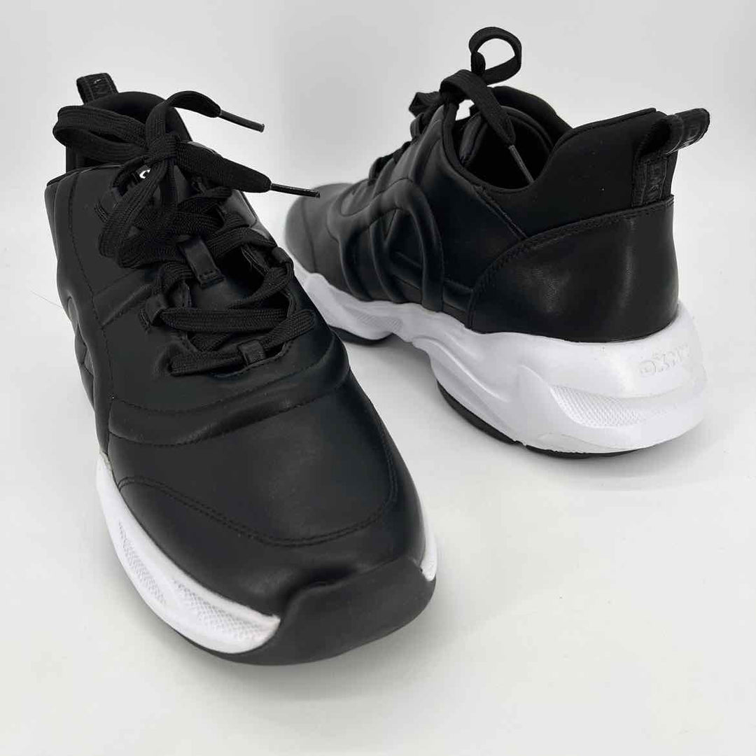 Shoe Size 10 DKNY Black Faux Leather Sneakers