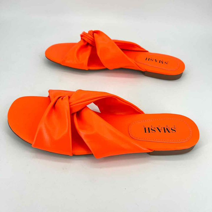 Shoe Size 11 Orange Faux Leather Sandals