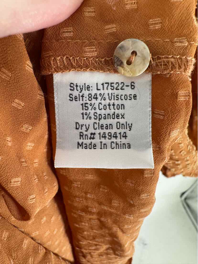 Size L Johnny Was Brown Shirt