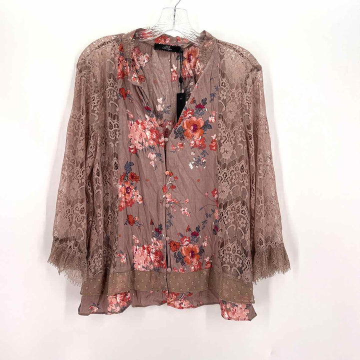 Size L Brown Print Shirt