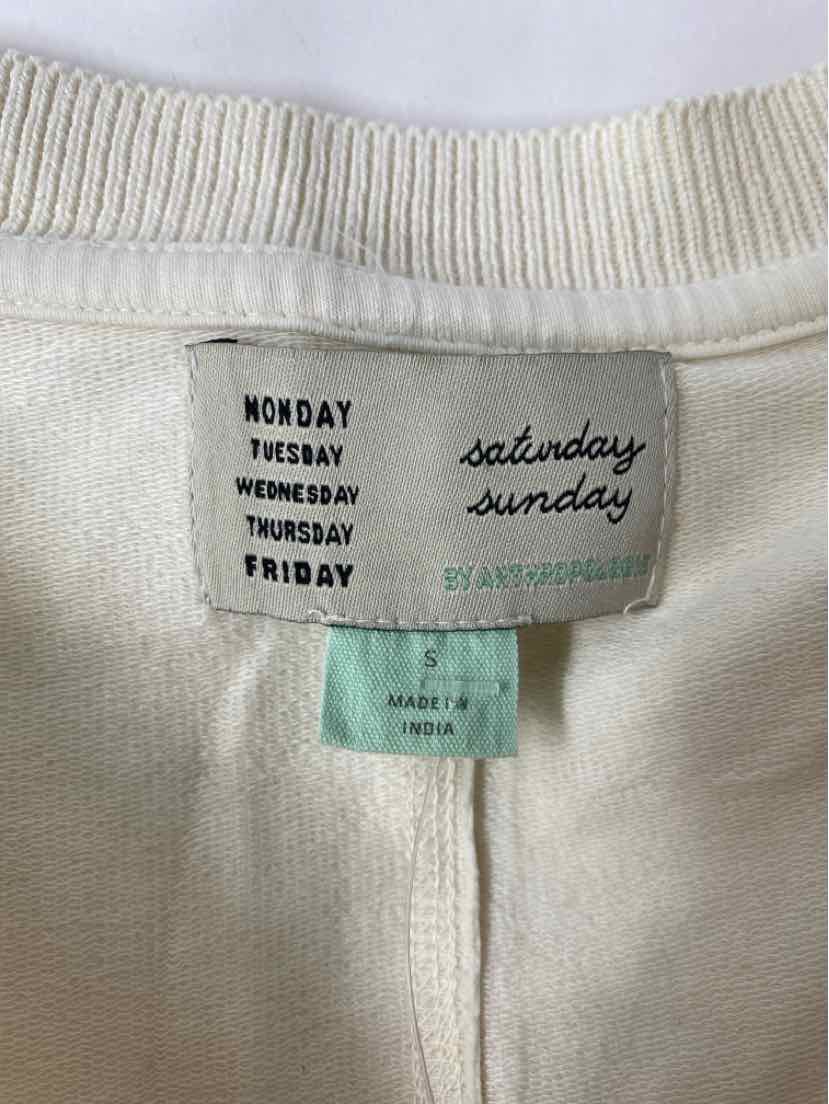 Size S Anthropologie Cream Sweater