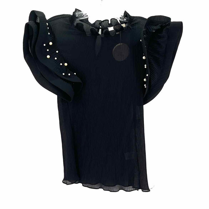 Size M Black Beaded Shirt