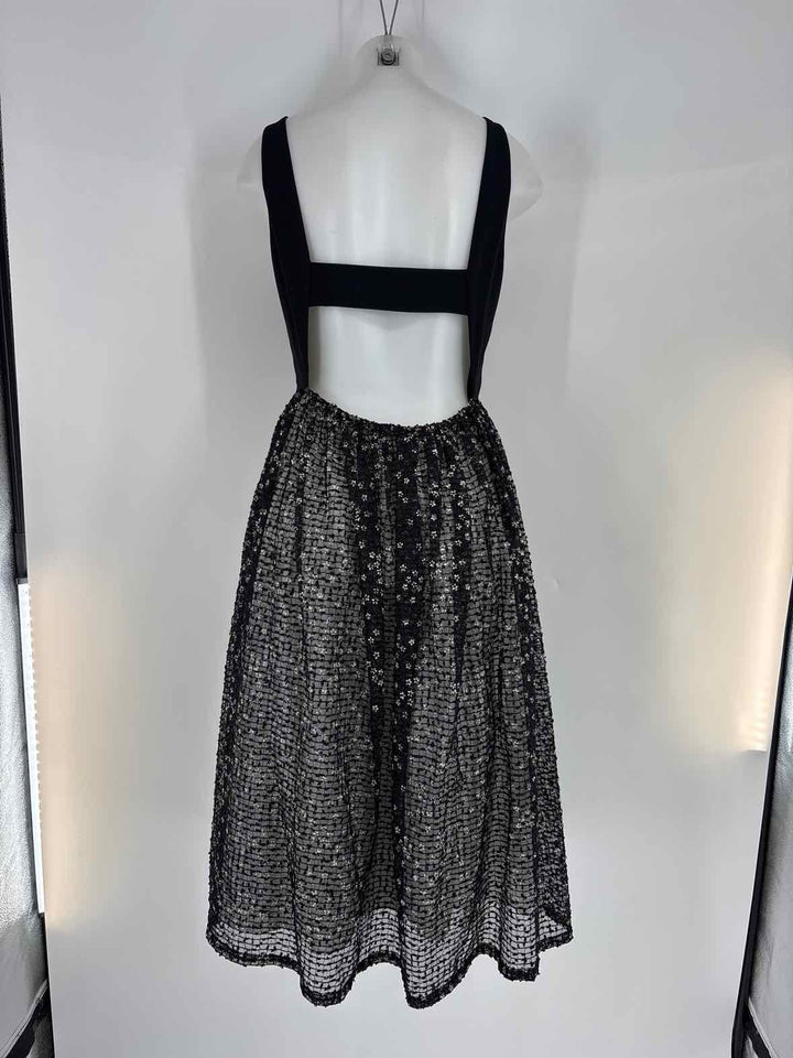 Size 12 AIDAN Black Print Dress