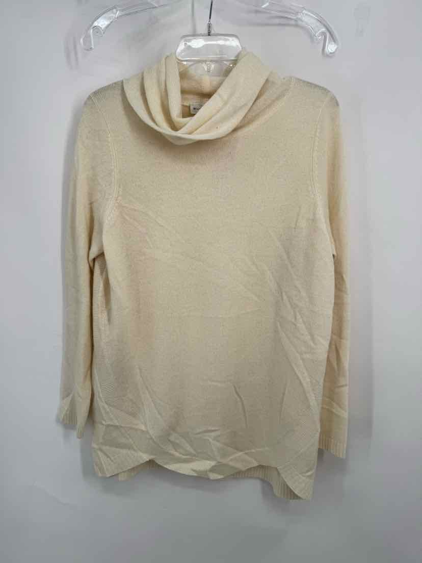 Size L WHITE + WARREN Cream Sweater