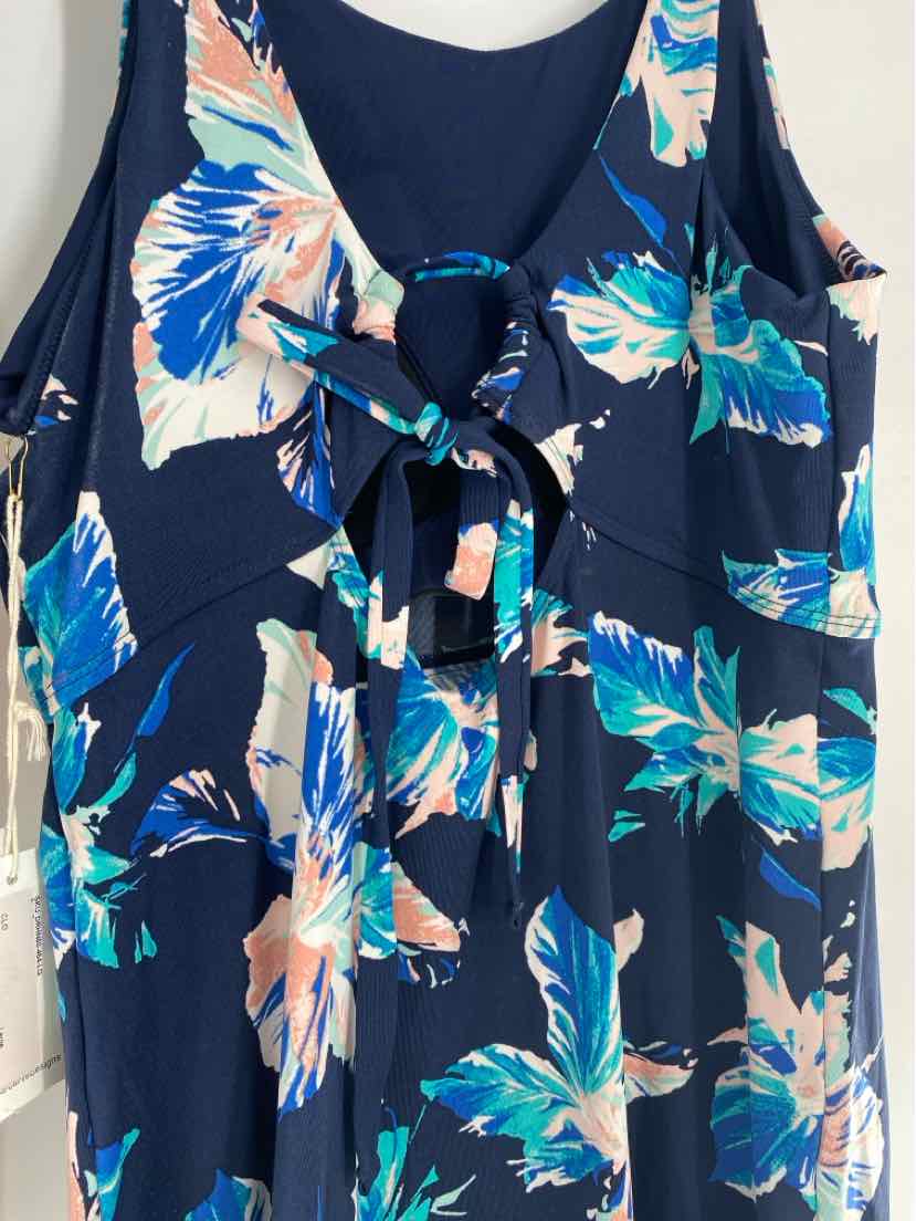 Size L Navy Print Dress