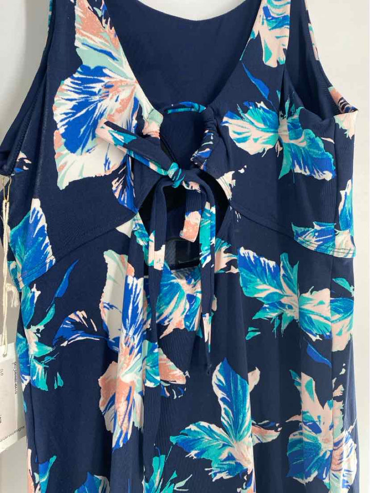Size L Navy Print Dress