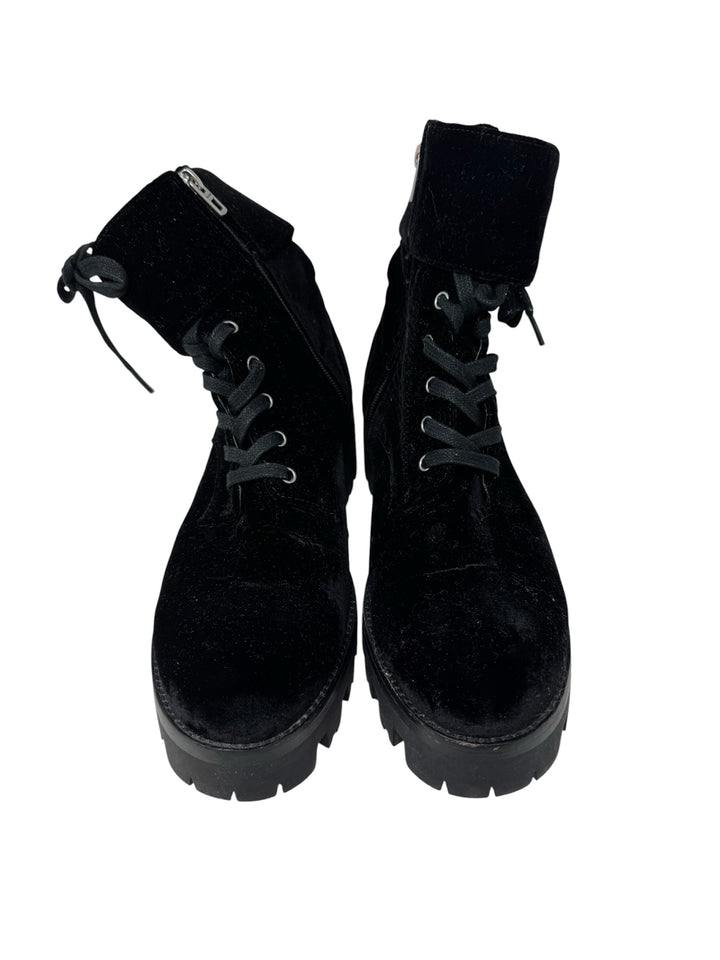 Shoe Size 9.5 Coach Black Velvet Boots