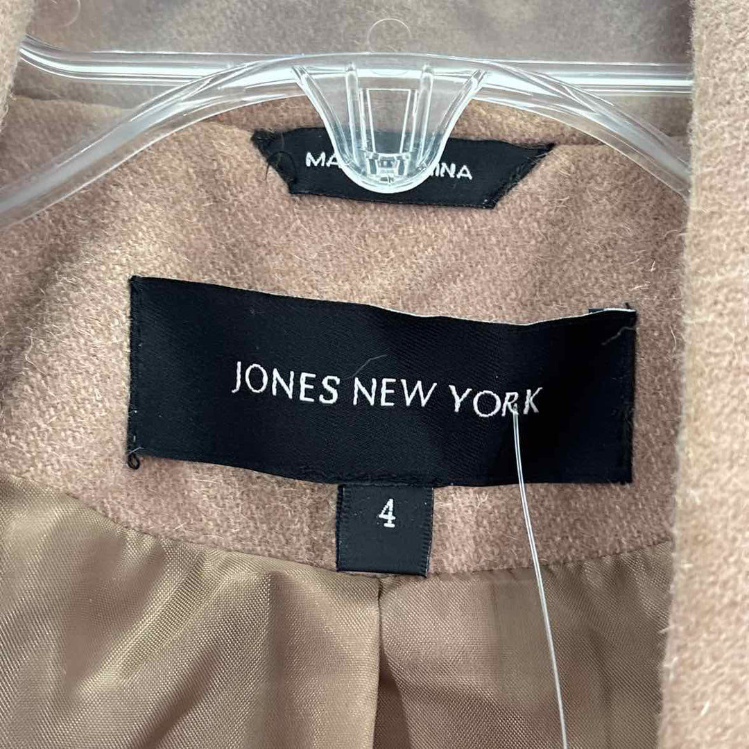 Size 4 Jones New York Tan Wool Coat