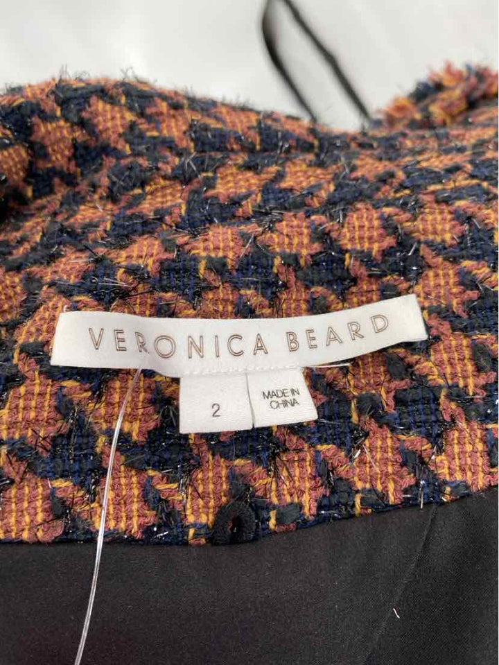 Size 2 VERONICA BEARD Brown Tweed Luxury - Blazer