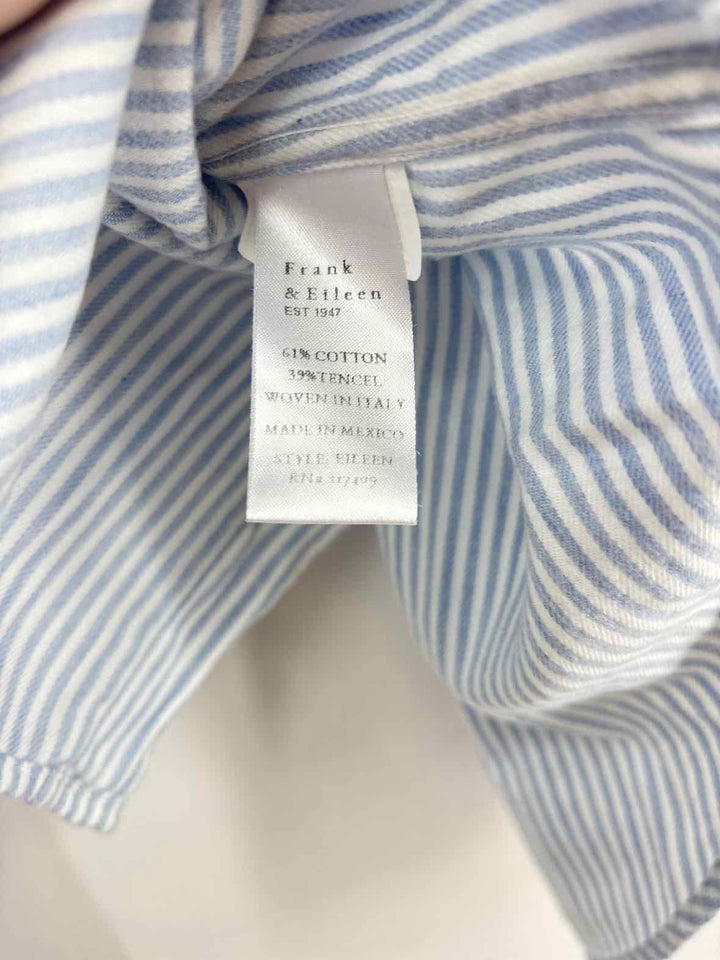 Size L FRANK & EILEEN Blue Print Shirt