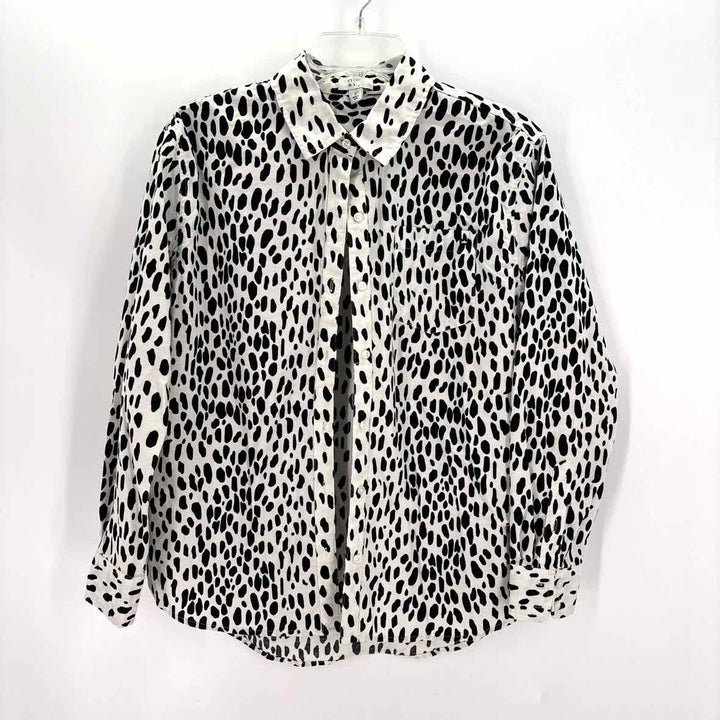 Size S CROWN & IVY White Print Shirt