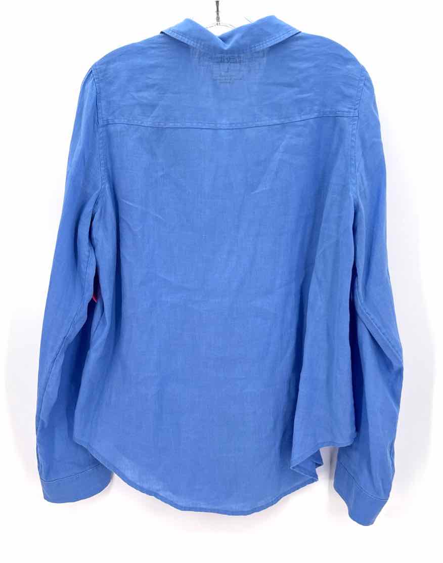 Size L Lilly Pulitzer Blue Linen Shirt