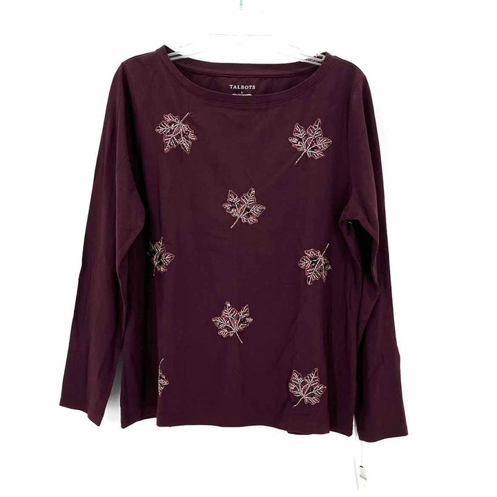 Size L Talbots Burgundy Shirt