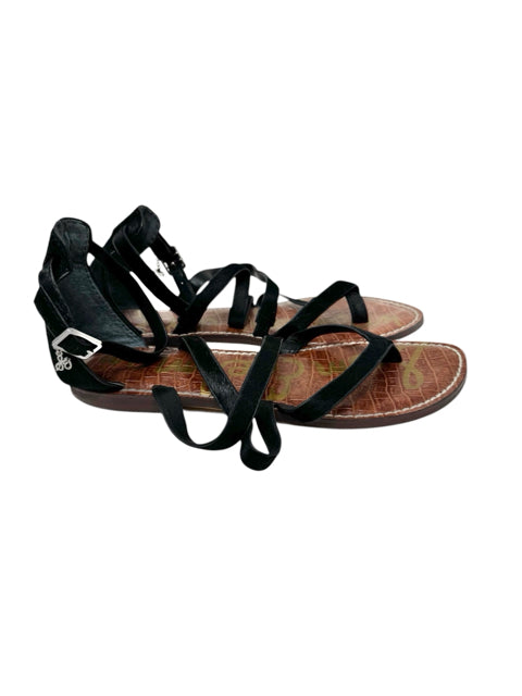 Shoe Size 8 Sam Edeleman Black Suede Sandals