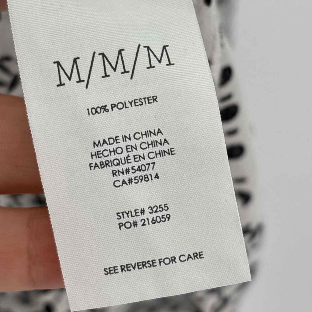 Size M CABI White Print Shirt