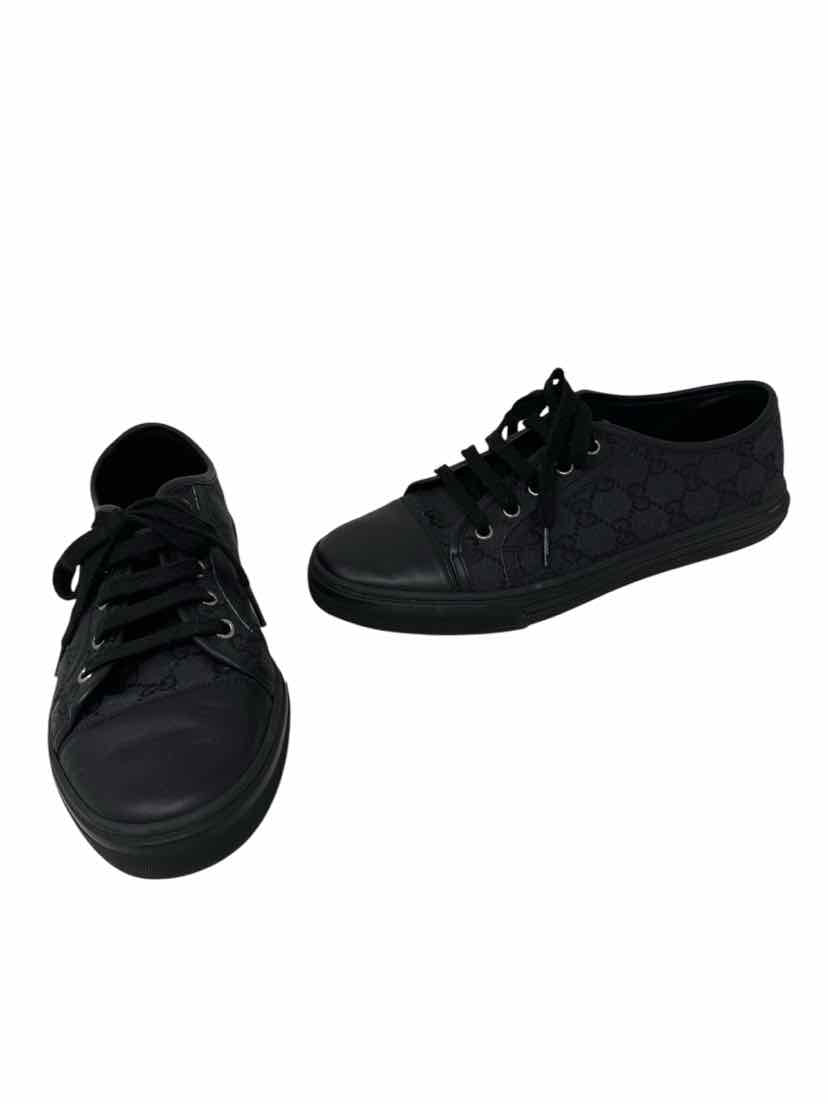 Shoe Size 39.5 Gucci Black Canvas Luxury - Sneakers