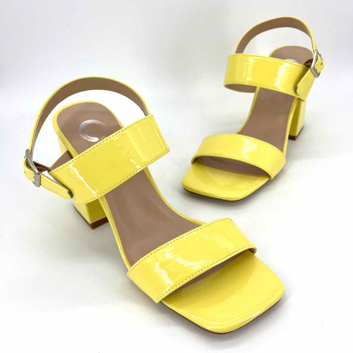 Shoe Size 7.5 Yellow PATENT Sandals