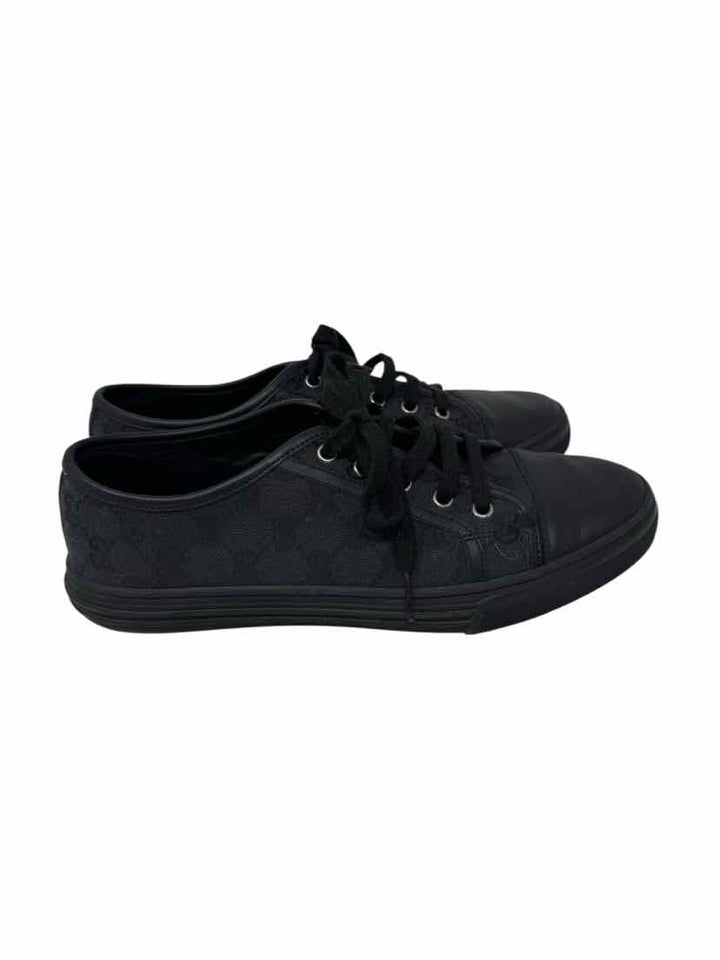 Shoe Size 39.5 Gucci Black Canvas Luxury - Sneakers
