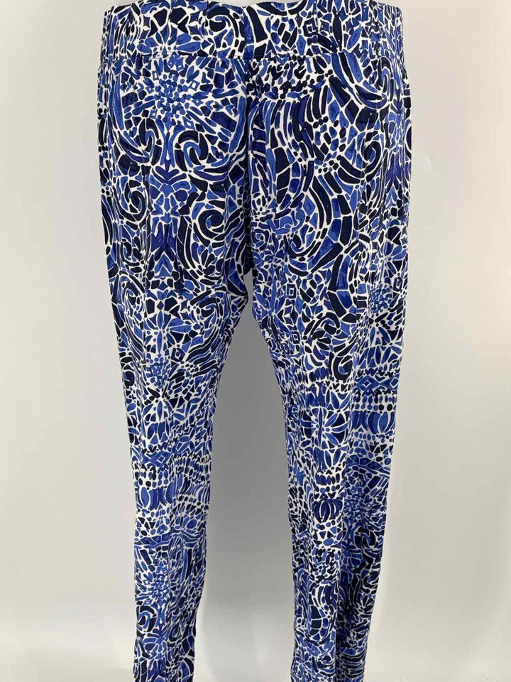 Size M Lilly Pulitzer Blue Print Pants