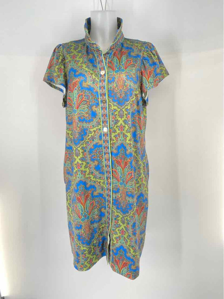 Size L Gretchen Scott Green Print Dress