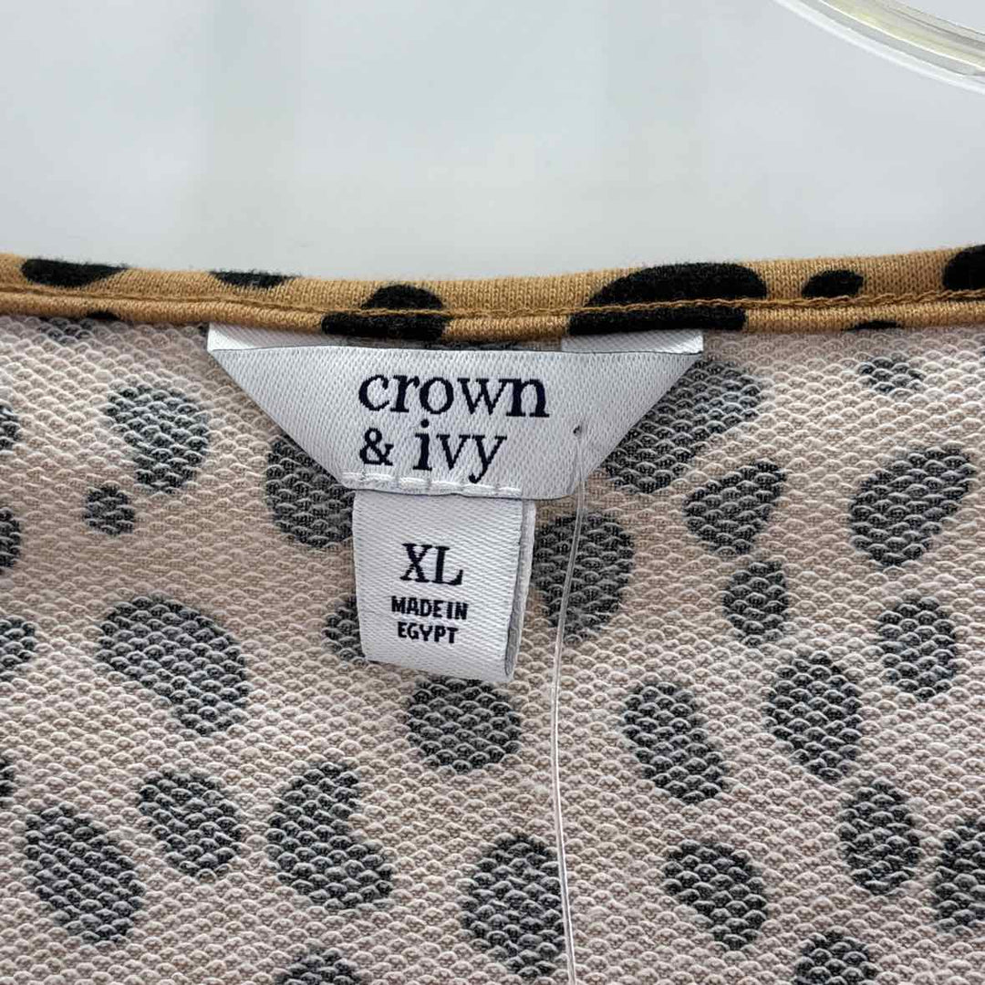Size XL CROWN & IVY Multi-Color Knit Shirt