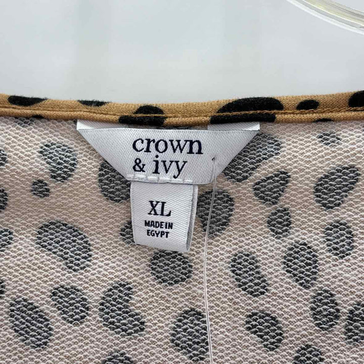 Size XL CROWN & IVY Multi-Color Knit Shirt
