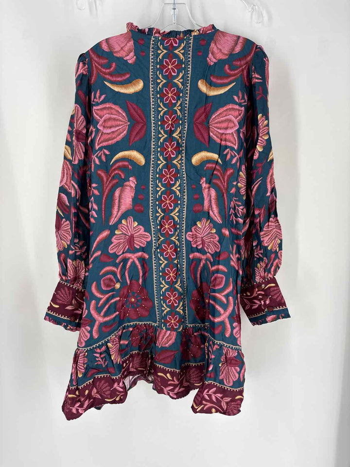 Size L FARM RIO Teal Dress