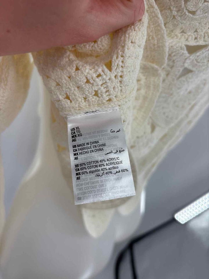 Size XL Ivory Knit Cardigan