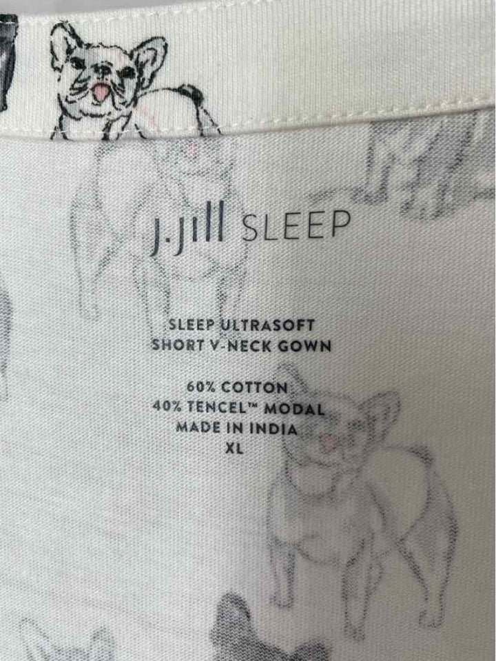 Size XL J JILL White Print Pajamas