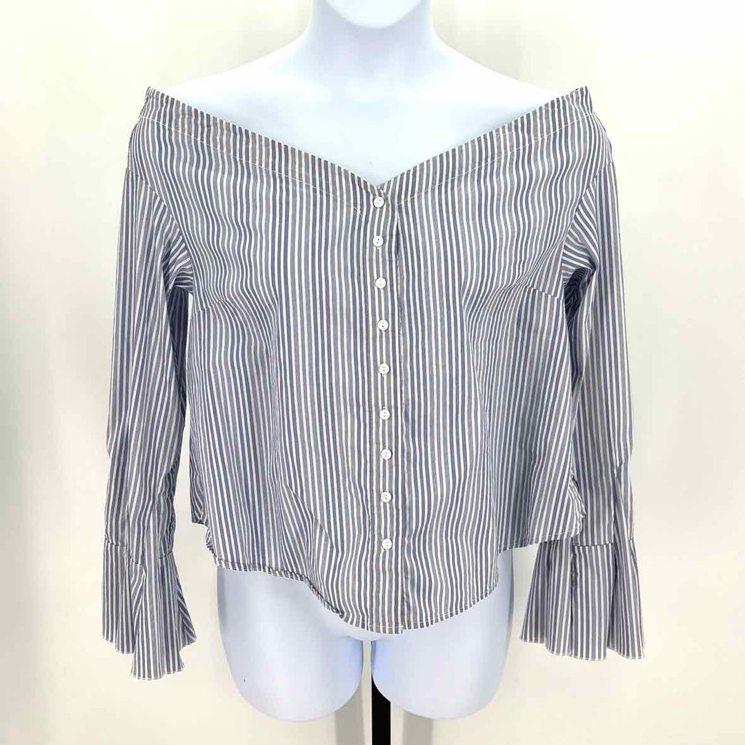 Size L FREE PEOPLE Blue Shirt