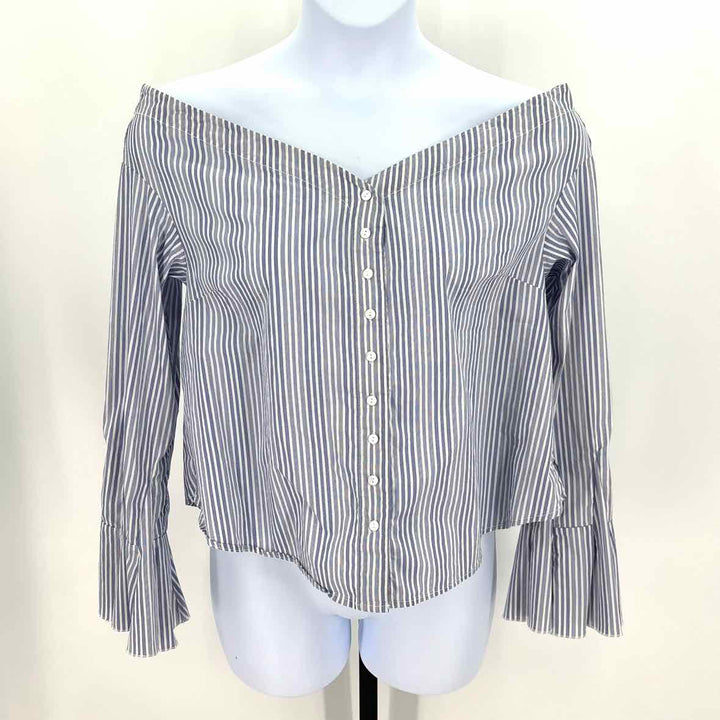 Size L FREE PEOPLE Blue Shirt