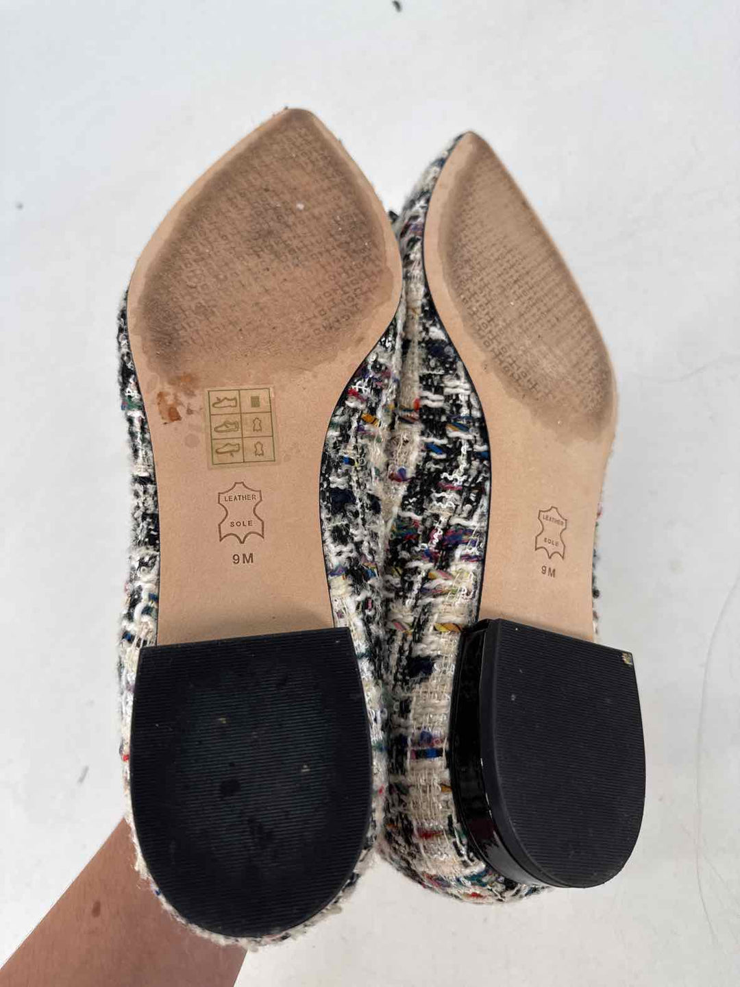 Shoe Size 9 Tory Burch Multi-Color Tweed Flats