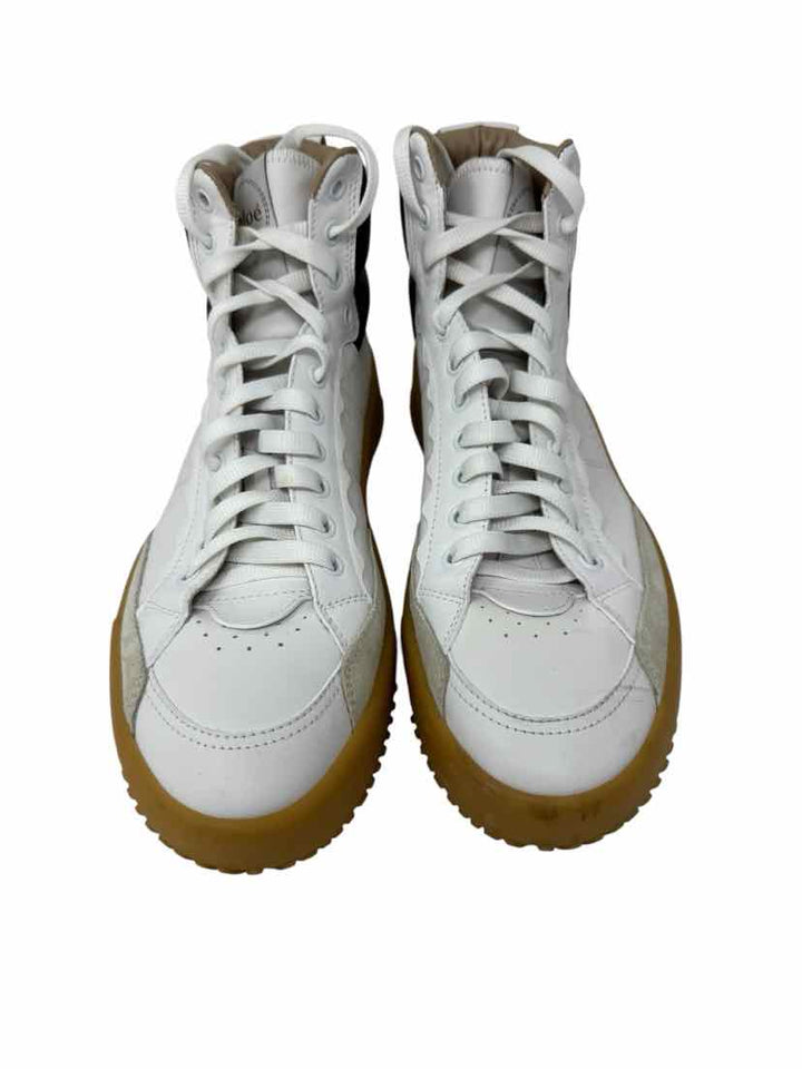 Shoe Size 40 Chloe White Leather Luxury - Sneakers