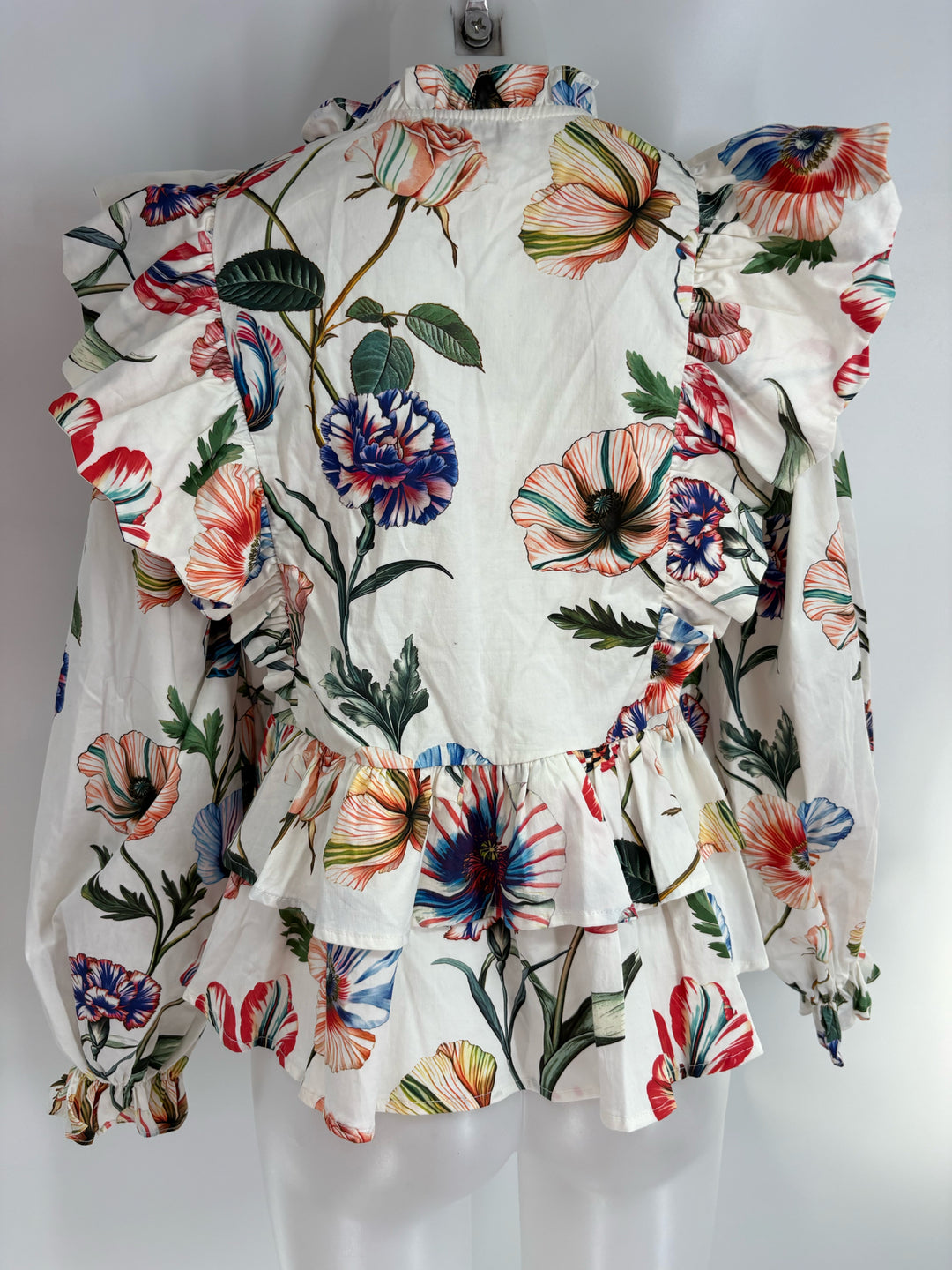 Size M White Print Dress
