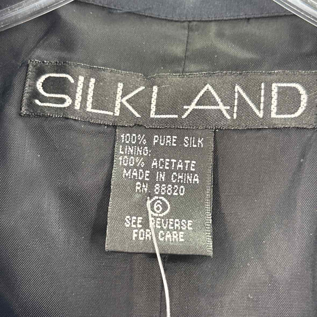 Size 6 Black Silk Shirt