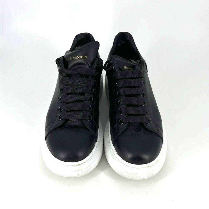 Shoe Size 9.5 Alexander McQueen Black Leather Luxury - Sneakers