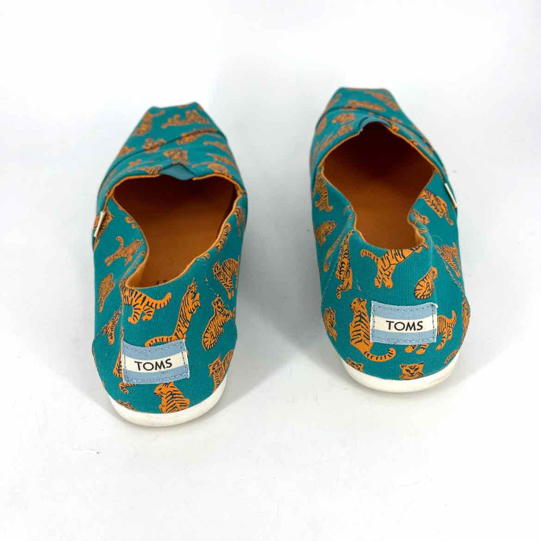 Shoe Size 10 Toms Green Flats