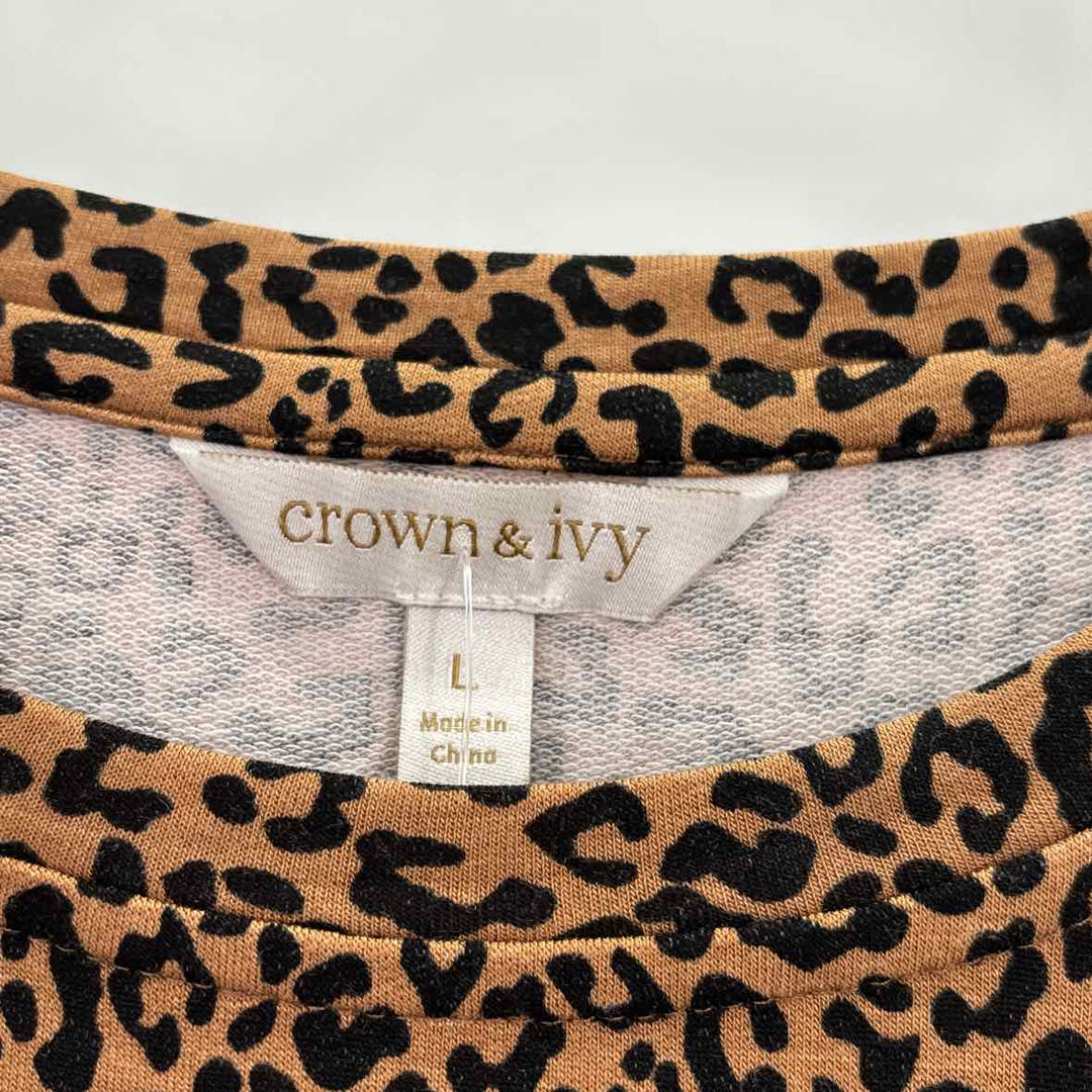 Size L CROWN & IVY Tan Shirt