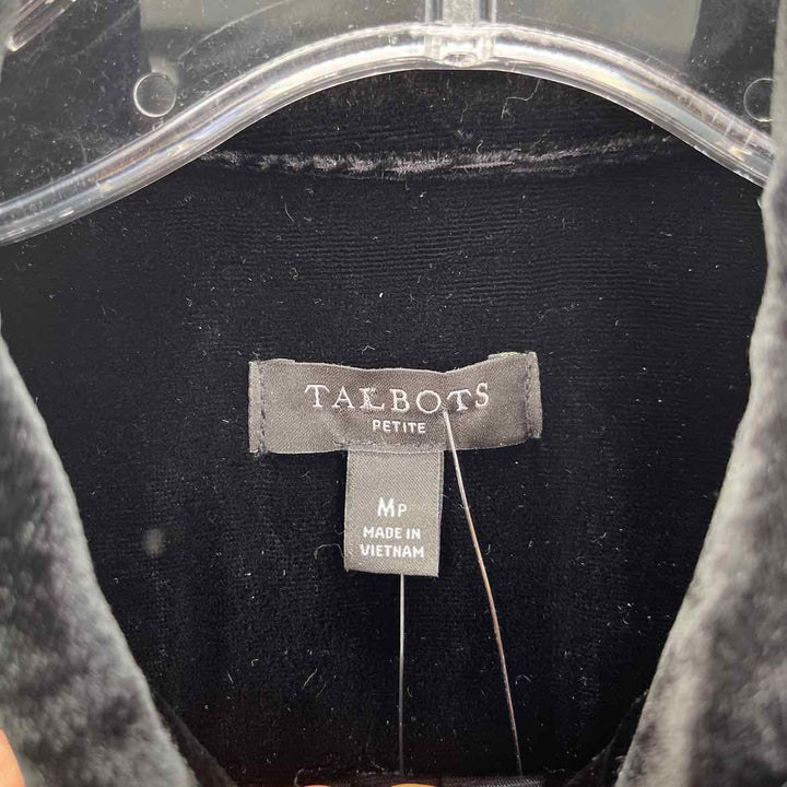 Size Petite Talbots Black Velvet Shirt