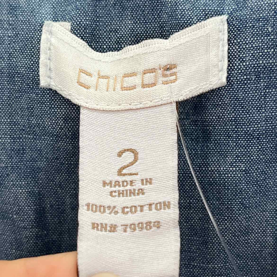 Size L Chico's Blue Shirt