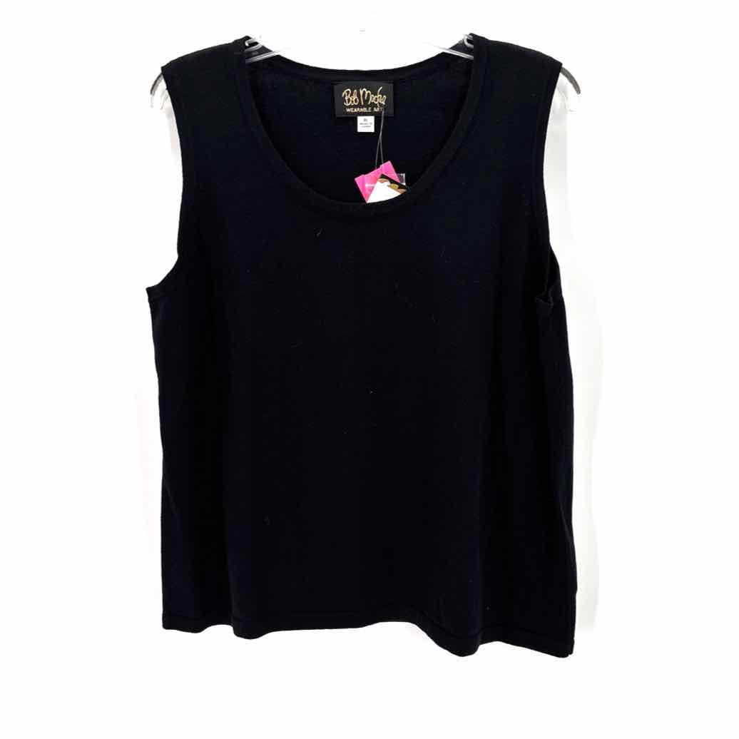 Size XL BOB MACKIE Black Knit Vest
