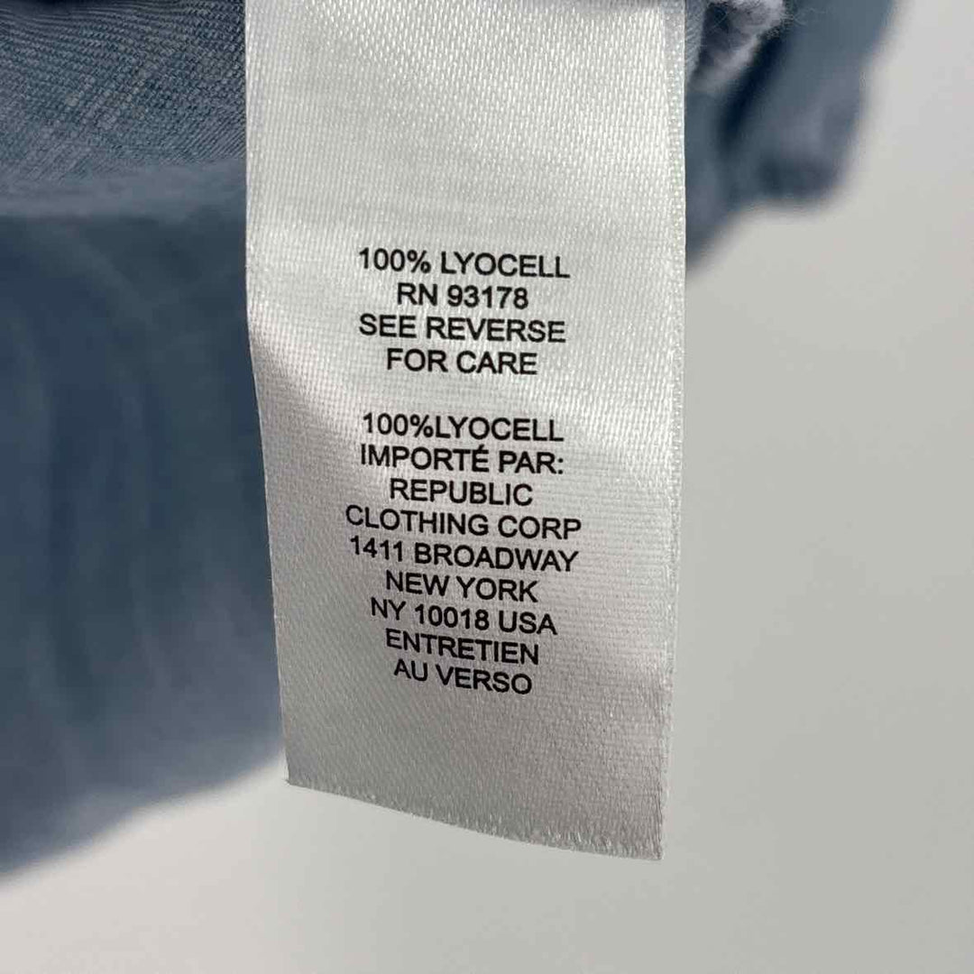 Size XS CHELSEA & THEODORE Blue Chambray Shirt