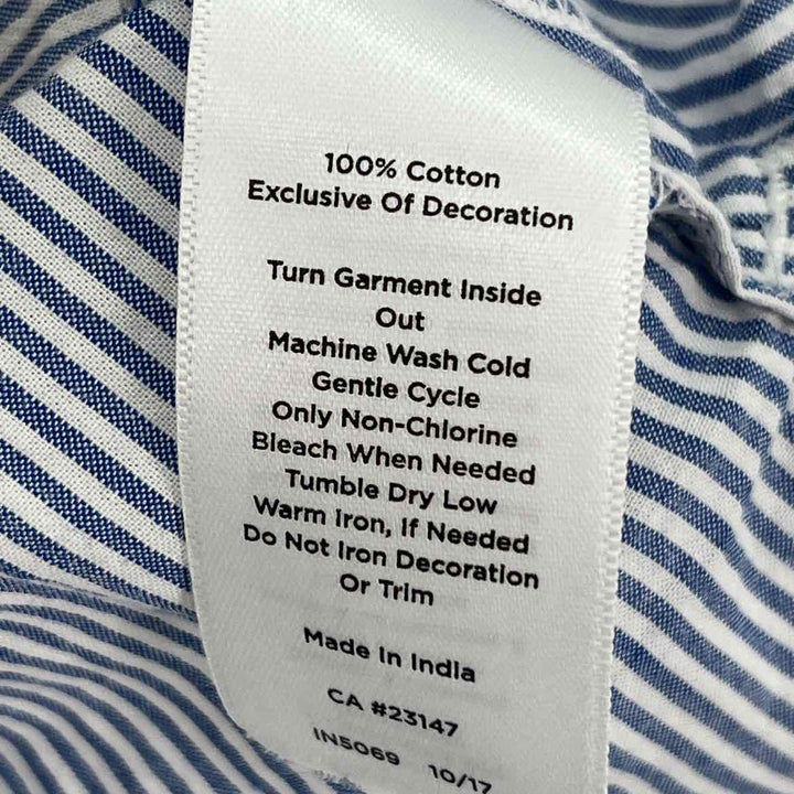 Size L Talbots Blue Print Shirt